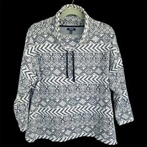 Chaps Ralph Lauren Cowl Neck Pullover Size 3X Aztec Southwestern Artsy Boho